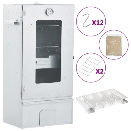 Horno ahumador de BBQ con generador humo frío acero galvanizado de , Barbacoas - Ref: Foro24-3200771, Precio: 177,10 €, Descu...
