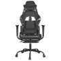 Silla gaming con reposapiés cuero sintético negro camuflaje de , Sillones para videojuegos - Ref: Foro24-3143664, Precio: 121...