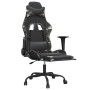 Silla gaming con reposapiés cuero sintético negro camuflaje de , Sillones para videojuegos - Ref: Foro24-3143664, Precio: 121...