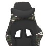 Silla gaming con reposapiés cuero sintético negro camuflaje de , Sillones para videojuegos - Ref: Foro24-3143664, Precio: 121...