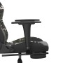 Silla gaming con reposapiés cuero sintético negro camuflaje de , Sillones para videojuegos - Ref: Foro24-3143664, Precio: 121...