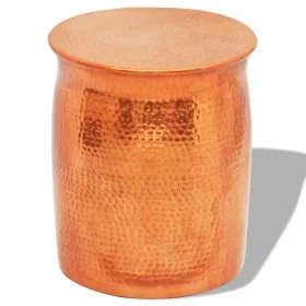 Copper-colored hammered aluminum stool/coffee table by , Side tables - Ref: Foro24-242325, Price: 102,15 €, Discount: %