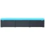 Tumbona con cojín ratán sintético negro de vidaXL, Tumbonas - Ref: Foro24-44406, Precio: 158,26 €, Descuento: %