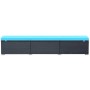 Tumbona con cojín ratán sintético negro de vidaXL, Tumbonas - Ref: Foro24-44406, Precio: 159,99 €, Descuento: %