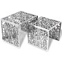 Mesa auxiliar cuadrada aluminio plateada 2 unidades de , Mesas auxiliares - Ref: Foro24-243508, Precio: 229,74 €, Descuento: %