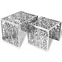 Mesa auxiliar cuadrada aluminio plateada 2 unidades de , Mesas auxiliares - Ref: Foro24-243508, Precio: 250,47 €, Descuento: %