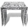 Mesa auxiliar cuadrada aluminio plateada 2 unidades de , Mesas auxiliares - Ref: Foro24-243508, Precio: 250,47 €, Descuento: %