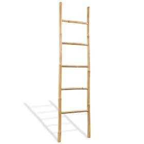 Escalera para toallas con 5 peldaños de bambú 150 cm de vidaXL, Toalleros - Ref: Foro24-43719, Precio: 36,14 €, Descuento: %