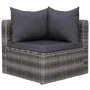Set de muebles de jardín y cojines 5 pzas. ratán sintético gris de vidaXL, Conjuntos de jardín - Ref: Foro24-44160, Precio: 3...