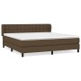 Cama box spring con colchón tela marrón oscuro 180x200 cm de , Camas y somieres - Ref: Foro24-3126584, Precio: 573,04 €, Desc...