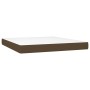 Cama box spring con colchón tela marrón oscuro 180x200 cm de , Camas y somieres - Ref: Foro24-3126584, Precio: 573,04 €, Desc...