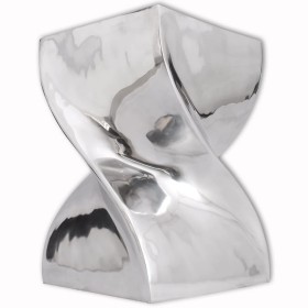 Taburete/mesa auxiliar retorcida aluminio plateado de , Mesas auxiliares - Ref: Foro24-243507, Precio: 180,23 €, Descuento: %