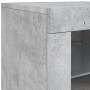Aparador con luces LED madera de ingeniería gris hormigón de , Taquillas y armarios de almacenamiento - Ref: Foro24-836636, P...