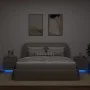 Mesitas de noche luces LED 2 uds madera ingeniería gris Sonoma de , Mesitas de noche - Ref: Foro24-836746, Precio: 109,36 €, ...