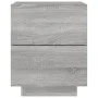 Mesitas de noche luces LED 2 uds madera ingeniería gris Sonoma de , Mesitas de noche - Ref: Foro24-836746, Precio: 109,36 €, ...