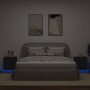 Mesitas de noche con luces LED 2 uds madera ingeniería negra de , Mesitas de noche - Ref: Foro24-836738, Precio: 119,38 €, De...