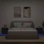 Mesitas de noche con luces LED 2 uds madera ingeniería negra de , Mesitas de noche - Ref: Foro24-836738, Precio: 117,48 €, De...