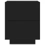 Mesitas de noche con luces LED 2 uds madera ingeniería negra de , Mesitas de noche - Ref: Foro24-836738, Precio: 117,48 €, De...
