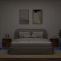 Mesita de noche luces LED 2 uds madera ingeniería roble ahumado de , Mesitas de noche - Ref: Foro24-836744, Precio: 108,98 €,...