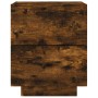 Mesita de noche luces LED 2 uds madera ingeniería roble ahumado de , Mesitas de noche - Ref: Foro24-836744, Precio: 110,67 €,...
