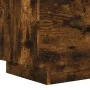 Mesita de noche luces LED 2 uds madera ingeniería roble ahumado de , Mesitas de noche - Ref: Foro24-836744, Precio: 108,98 €,...