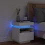 Mesita de noche con luces LED blanco 40x39x48,5 cm de , Mesitas de noche - Ref: Foro24-836784, Precio: 60,61 €, Descuento: %