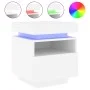 Mesita de noche con luces LED blanco 40x39x48,5 cm de , Mesitas de noche - Ref: Foro24-836784, Precio: 60,61 €, Descuento: %