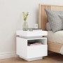 Mesita de noche con luces LED blanco 40x39x48,5 cm de , Mesitas de noche - Ref: Foro24-836784, Precio: 62,39 €, Descuento: %