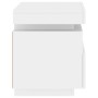 Mesita de noche con luces LED blanco 40x39x48,5 cm de , Mesitas de noche - Ref: Foro24-836784, Precio: 62,39 €, Descuento: %