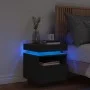 Black nightstand with LED lights 40x39x48.5 cm by , Nightstands - Ref: Foro24-836786, Price: 65,34 €, Discount: %