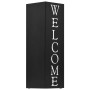 Paragúero diseno Welcome acero negro de vidaXL, Paragüeros - Ref: Foro24-246796, Precio: 39,31 €, Descuento: %