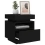 Black nightstand with LED lights 40x39x48.5 cm by , Nightstands - Ref: Foro24-836786, Price: 65,34 €, Discount: %
