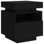 Black nightstand with LED lights 40x39x48.5 cm by , Nightstands - Ref: Foro24-836786, Price: 65,34 €, Discount: %