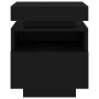 Black nightstand with LED lights 40x39x48.5 cm by , Nightstands - Ref: Foro24-836786, Price: 65,34 €, Discount: %