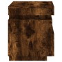 Mesita de noche con luces LED roble ahumado 40x39x48,5 cm de , Mesitas de noche - Ref: Foro24-836792, Precio: 74,45 €, Descue...