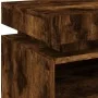 Mesita de noche con luces LED roble ahumado 40x39x48,5 cm de , Mesitas de noche - Ref: Foro24-836792, Precio: 71,92 €, Descue...