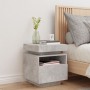 Mesita de noche con luces LED gris hormigón 40x39x48,5 cm de , Mesitas de noche - Ref: Foro24-836790, Precio: 73,02 €, Descue...