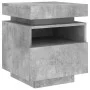 Concrete gray bedside table with LED lights 40x39x48.5 cm by , Nightstands - Ref: Foro24-836790, Price: 73,34 €, Discount: %