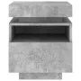 Concrete gray bedside table with LED lights 40x39x48.5 cm by , Nightstands - Ref: Foro24-836790, Price: 73,34 €, Discount: %