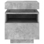 Mesita de noche con luces LED gris hormigón 40x39x48,5 cm de , Mesitas de noche - Ref: Foro24-836790, Precio: 73,02 €, Descue...