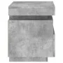 Concrete gray bedside table with LED lights 40x39x48.5 cm by , Nightstands - Ref: Foro24-836790, Price: 73,34 €, Discount: %