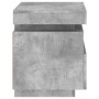 Mesita de noche con luces LED gris hormigón 40x39x48,5 cm de , Mesitas de noche - Ref: Foro24-836790, Precio: 73,02 €, Descue...