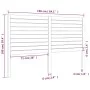 Solid pine wood bed headboard 156x4x100 cm by , Headboards and footboards - Ref: Foro24-819025, Price: 83,28 €, Discount: %