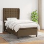 Cama box spring con colchón tela marrón oscuro 90x200 cm de , Camas y somieres - Ref: Foro24-3128256, Precio: 371,07 €, Descu...
