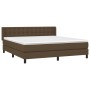 Cama box spring con colchón tela marrón oscuro 180x200 cm de , Camas y somieres - Ref: Foro24-3130052, Precio: 567,84 €, Desc...