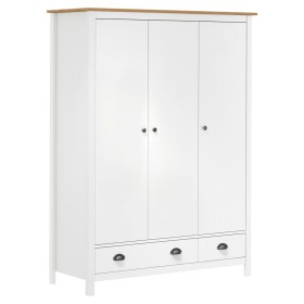 Armario de 3 puertas Hill Range madera pino blanco 127x50x170cm de , Armarios roperos - Ref: Foro24-288954, Precio: 420,27 €,...