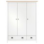 Armario de 3 puertas Hill Range madera pino blanco 127x50x170cm de , Armarios roperos - Ref: Foro24-288954, Precio: 420,27 €,...