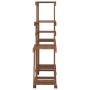 Soporte de flores con ruedas madera maciza abeto 110x25x101 cm de , Soportes para macetas - Ref: Foro24-362851, Precio: 47,64...