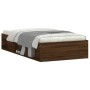 Estructura de cama roble marrón 90x190 cm de , Camas y somieres - Ref: Foro24-3203844, Precio: 108,61 €, Descuento: %