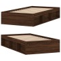 Estructura de cama roble marrón 90x190 cm de , Camas y somieres - Ref: Foro24-3203844, Precio: 108,61 €, Descuento: %